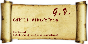Gáll Viktória névjegykártya